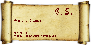 Veres Soma névjegykártya